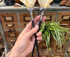 1 Soldered Witchy Odd Badger Scapula Bone Hair Pins