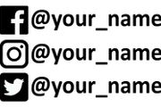 Social media icon and Your name
