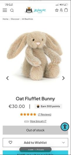 New JELLYCAT Set of 3 Flufflet Bunnys