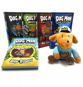 Dog Man Set of 5 (Book 1-5) HB & FREE TOY( Free postage