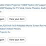Portable HD Projector and  120 Projection Screen Almost new Image 5