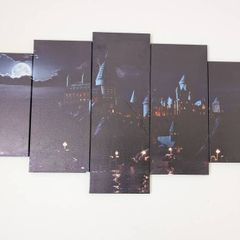 Harry Potter Hogwarts Castle 5-Piece Split Canvas Wall Art Set (Excellent / Ready to Hang)