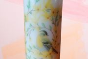Large brand new unscented decorative pillar candle summer bird/ birthday gift