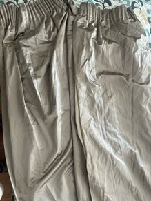 Taupe curtains