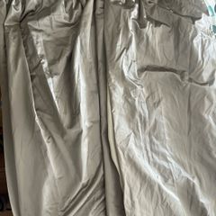 Taupe curtains