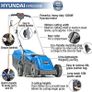 33cm 1200w Corded Electric Lawnmower 230v / 240v lightweight with Roller Mulching, 3 cutting heights, 30L grass bag, Foldable handles Image 5