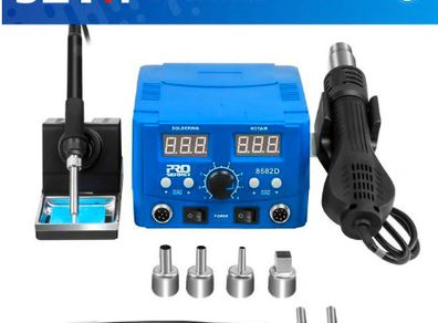 800W SMD Soldering Station Quick Heat Electric Hot Air Gun 2 in 1 Led Display Electric Soldering Iron BGA Rework Welding Station