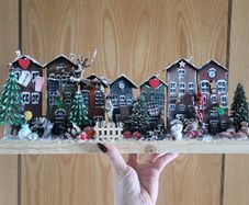 Handcrafted wooden village!