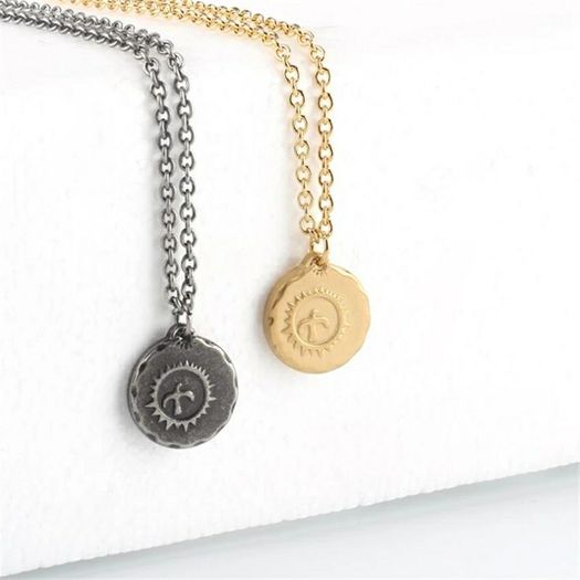 Necklaces Stainless Steel Vintage Coin Eagle freedom