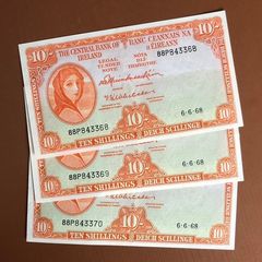 Irish Ten shilling lavery notes