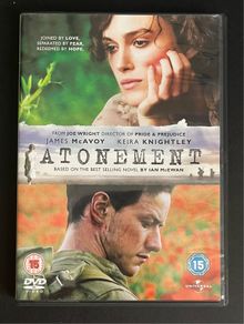Atonment. DVD Movie. starring Keira Knightley and James McAvoy