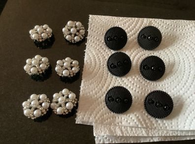 Buttons two sets of 6 buttons
