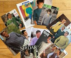 Share Knitting Patterns Bundle x 12 Vintage Patterns Mens & Boys - Jumpers, Tank Tops