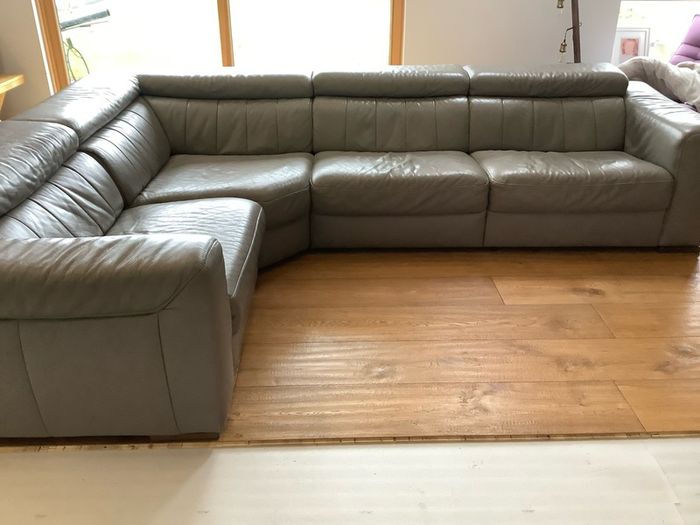 Large natuzzi leather couch