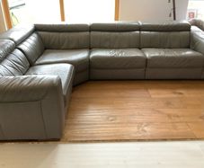 Large natuzzi leather couch