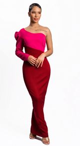 Lollies one-shoulder maxi Dress