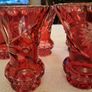 Vintage ruby red crystal bud vase Image 7