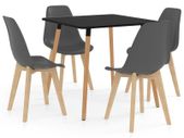 5 Piece Dining Set Grey