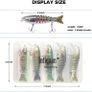 Fishing Lures Life-like pike lures,trout lures for freshwater salt water, sea fishing tackle baits, 5pcs 4.3 inch big fishing spinners lure kit Image 7
