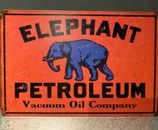 Elephant petroleum Tin Metal sign