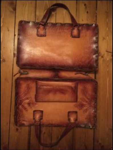 Leather laptop bag