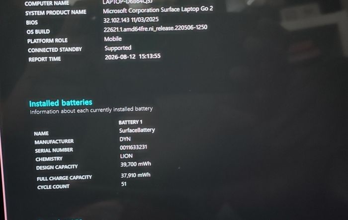 Microsoft Surface 11th Gen i5 Touchscreen Laptop