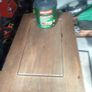 Timber. Side  Table  And. 1. Litre  Of. Woodstain. Image 3