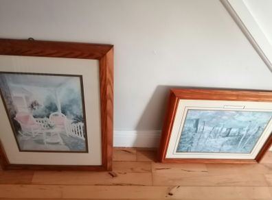 Pine  framed pictures