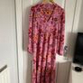 Ladies boho style pink floral dress Image 2
