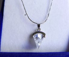 Top Image `18KGP gold plated, crystal pendant necklace
