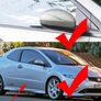 Driver Side LED Mirror Right. Honda Civic MK8 (2005-2012) Image 5