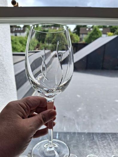 John Rocha Waterford Crystal Weft Flow white wine glasses x 6