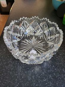 Bohemian crystal fruit Bowl
