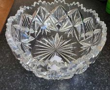 Bohemian crystal fruit Bowl
