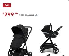 Origin i-Size by Babylo 2-in-1 Travel System Bundle with EnfaSafe Car Seat and ISOFix Base Black