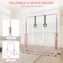 Adjustable Kids Gymnastics Bar with Rings - Folding Horizontal Training Kip Bar, 5 Height Levels, Non-Slip Base & Floor Rings, Indoor/Outdoor Gym Equipment for Children Image 5