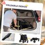 Foldable Pet Stroller, with Universal Wheels, Shock Absorber, for Medium and Large Dogs - Grey Image 5