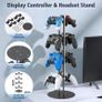 Controller Stand 4 Tiers with Headphone Holder for Desk, Universal Controller Holder Compatible with Xbox PS5 PS4 Nintendo Switch, Headset Hanger & Desk Mounts for 8 Packs Controller Image 4