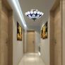 12 Inch Tiffany Style Ceiling Light Vintage Stained Glass Tiffany Ceiling Light Lamp Flush Mount Ceiling Lighting Fixtures (12 Inch) Image 5