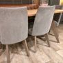 grey fabric dining chairs Image 4
