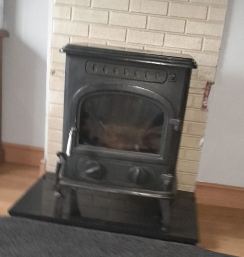 stove with back boiler.