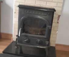 stove with back boiler.
