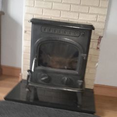 stove with back boiler.