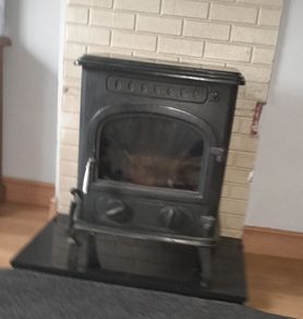 stove with back boiler.
