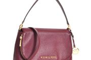 Michael Kors Bedford Convertible Merlot  Leather Bag