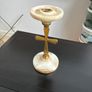 Marble & brass candle holder Image 2