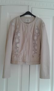 Beige Pleather Jacket New/Never Worn