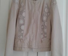 Beige Pleather Jacket New/Never Worn
