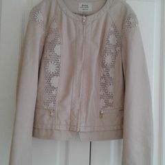 Beige Pleather Jacket New/Never Worn