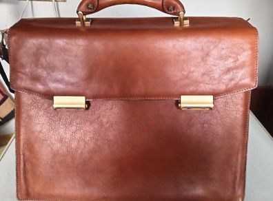 Stratic Germany Vintage Expandable Leather Briefcase